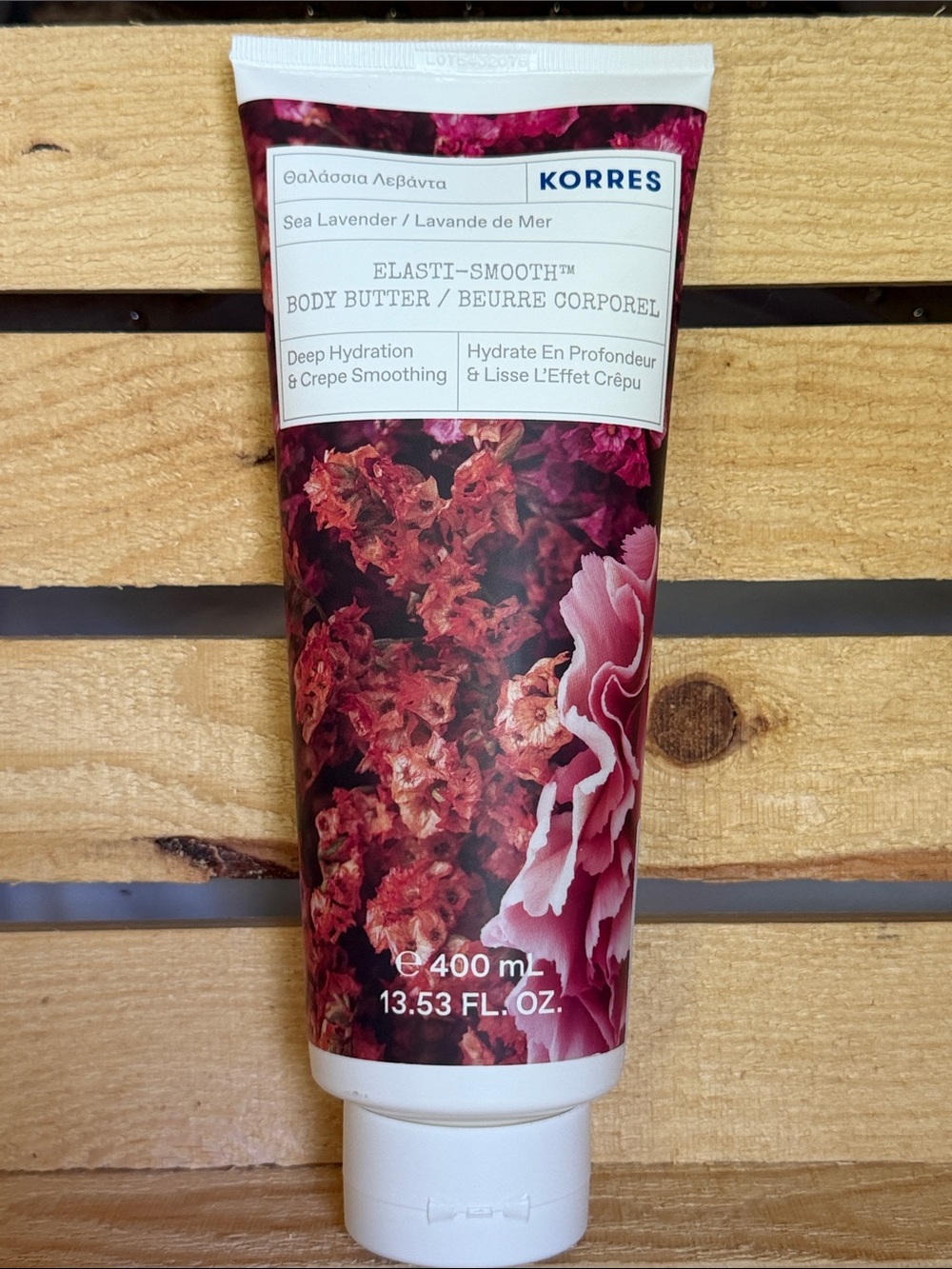 Korres Elasti-Smooth Body Butter in the Sea Lavender scent